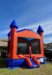 Blue & Red Castle Bounce House