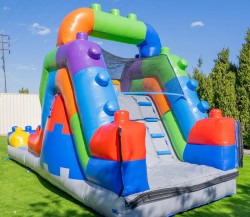 Block20Waterslide20backside 1772151099 16' Double Lane Waterslide (Block Party)