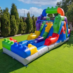 16' Double Lane Waterslide (Block Party)