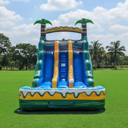 Double20Lane20Waterslide20frontview 1772150196 15' Double Lane Waterslide (Palm Tree)